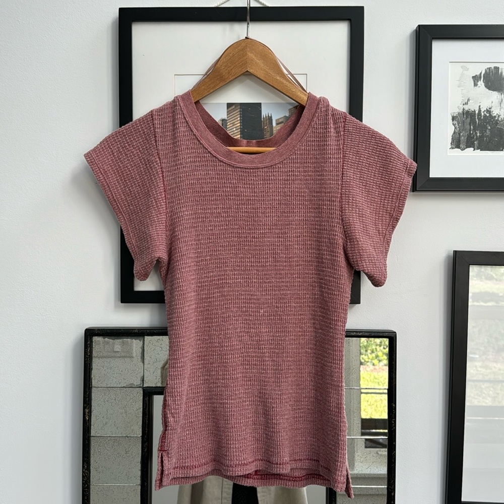 Free People waffle tee